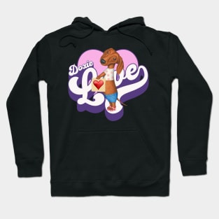 Cute Dachshund Love on a tee with Doxie Dog Love Hoodie